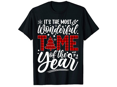 IT'S THE MOST WONDERFUL TIME OF THE YEAR branding bulk t shirt christmas custom t shirt design graphic design illustration illustrator logo santas t shirt design tshirt tshirts typography vector