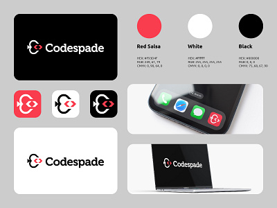 Codespade Logo business card casino code coding logo logos modern programming simple spade tech