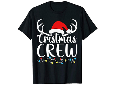 CHRISTMAS CREW branding bulk t shirt christmas crew custom t shirt design graphic design illustration illustrator logo motion graphics santa santas tshirt design tshirts typography ui vector