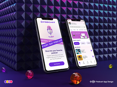 Podcast App Design app app design audio design mobile mobile app music music app podcast podcast app podcast app design podcasting streaming ui uiux ux