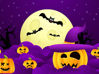 Halloween Night Animation 3d adobe illustrator after effect animation character halloween horror illustration kids pumpkin vector