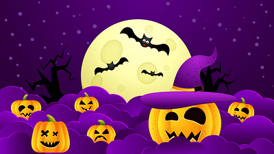 Halloween Night Animation 3d adobe illustrator after effect animation character halloween horror illustration kids pumpkin vector