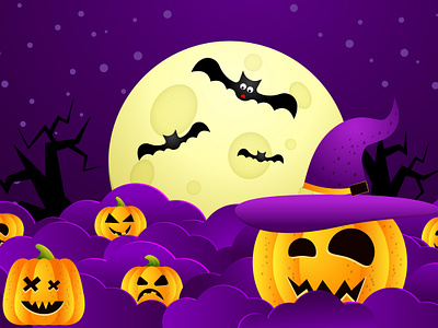 Halloween Night Animation 3d adobe illustrator after effect animation character halloween horror illustration kids pumpkin vector