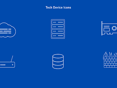 Tech Device Icons cloud icon database icon design device icons deviceicons firewall icon graphic design icons illustration raid controller icon router icon server icon svg tech device icons tech icons ui