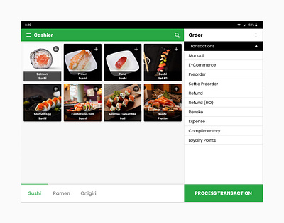 POS System Sushi pos system sushi tablet ui