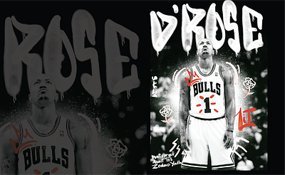 D'ROSE basketball branding design graphic design illustration