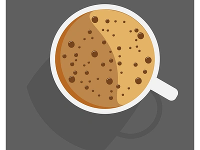 Vector illustration of milk tea or coffee