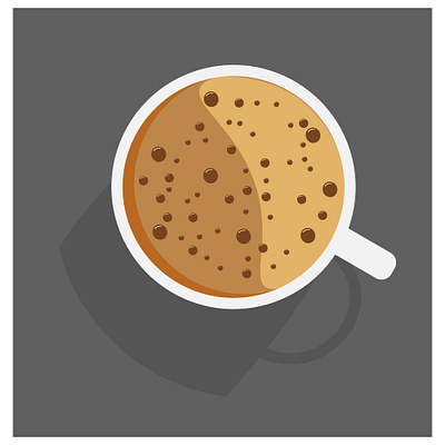 Vector illustration of milk tea or coffee