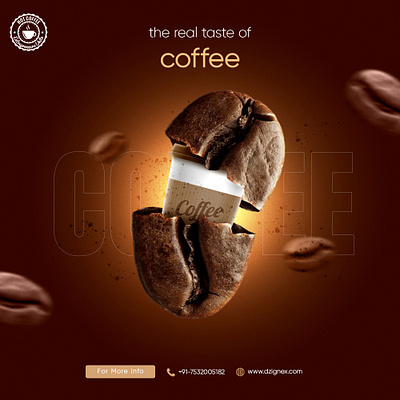 Manipulation Coffee Post 3d branding coffee post creat creative design creative post food post graphic design manipulation post poster design social media design social media post trendy post