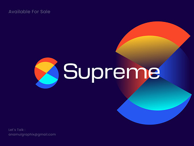 Letter S Colorful Logomark for Creative Brand 'Supreme' branding colorful brand colorful logo creative logo geometric logo letter s logo logo design logomark logos for license modern logo overlay logo s letter logo s logo symbol ui visual design