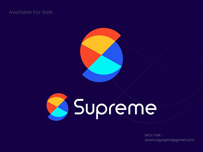 Letter S Colorful Logomark for Creative Brand 'Supreme' brand branding colorful brand colorful logo logo inspiration logomark logos for license modern logo overlay logo s letter logo s logo simple logo symbol visual design