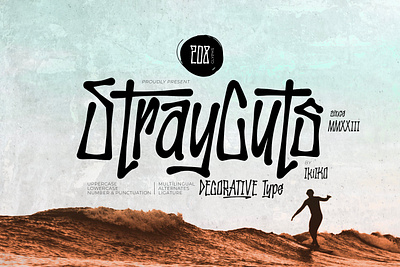 Stray Cuts - Decorative Font 90s beach clothing cool curl decorative font fonts handwriting hawaii rip shaka streetwear surf surfer surfing type typeface typo typography