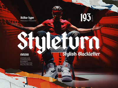 Styleturn - Stylish Blackletter blackletter cover fashion font fraktur hiphop hipster hype logo magazine modern street streetwear style stylish typeface typography urban