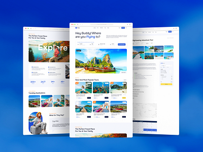 Travel Booking | UI UX | Website Design booking design website flight hotel single page tour travel travel booking ui uxui web