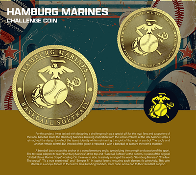 HAMBURG MARINES CHALLENGE COIN 3d animation branding coin crypto design graphic design illustration logo ui