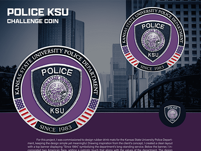 POLICE KSU CHALLENGE COIN 3d animation branding coin crypto design graphic design illustration logo ui