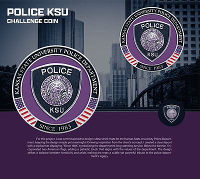 POLICE KSU CHALLENGE COIN 3d animation branding coin crypto design graphic design illustration logo ui