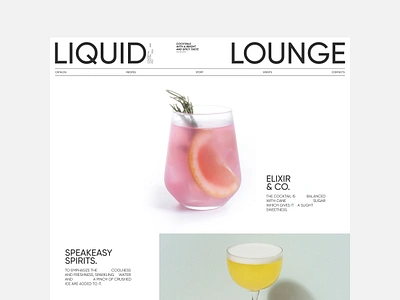 Landing Page. Lounge Bar bar branding design graphic design illustration lounge ui ux web website