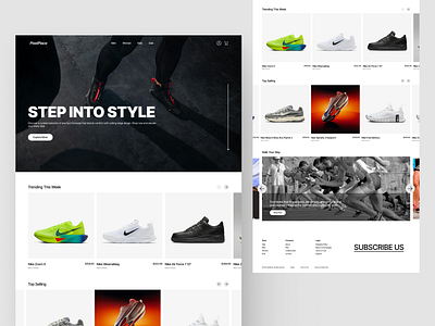 Premium Footwear E-Commerce Website Design clean e commerce ecommerce ui uiux web design website