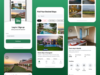 Farmhouse Booking app design app ui booking design farmhousebooking ui uiux ux