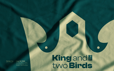 King and the Two Birds Logo. bird logo crown and bird logo crown logo hidden bird logo hidden meaning logo king and bird logo king and hidden bird logo king bird king bird logo king logo king two the two birds logo logo logo design logo for sale modern logo negative space bird logo sailcupdesign simple logo