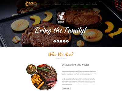 Restaurant Website - KAMA