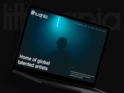 Lithuania HQ. Corporate website for music label corporate website design label music label record label ui uiux user interface ux web webdesign