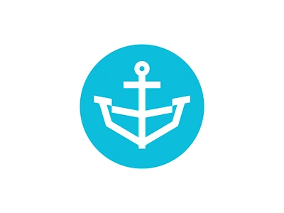 Anchor and ship symbol anchor boat graphic design logo logo design logodesign logotype mark minimal sea ship sign simple symbol water