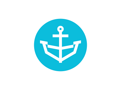 Anchor and ship symbol anchor boat graphic design logo logo design logodesign logotype mark minimal sea ship sign simple symbol water