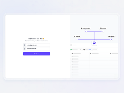 Holi | Sign Up app clean figma interface login loginui minimal onboarding product productdesign saas saas design sign up signup split screen ui web app webflow