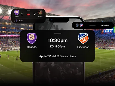 MLS Live Score app design mobile ui