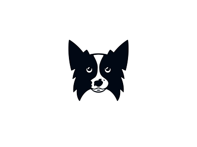 Zoe animal black and white border collie branding cute dog geometry graphic design icon illustration logo look love mark minimalist modern paws pet puppy simple