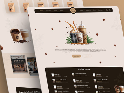 Coffee Paris☕️✨️ coffee ui uidesign uiux web website