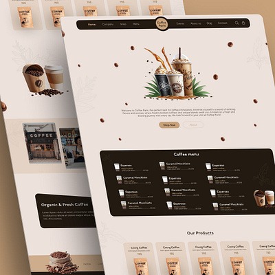 Coffee Paris☕️✨️ coffee ui uidesign uiux web website