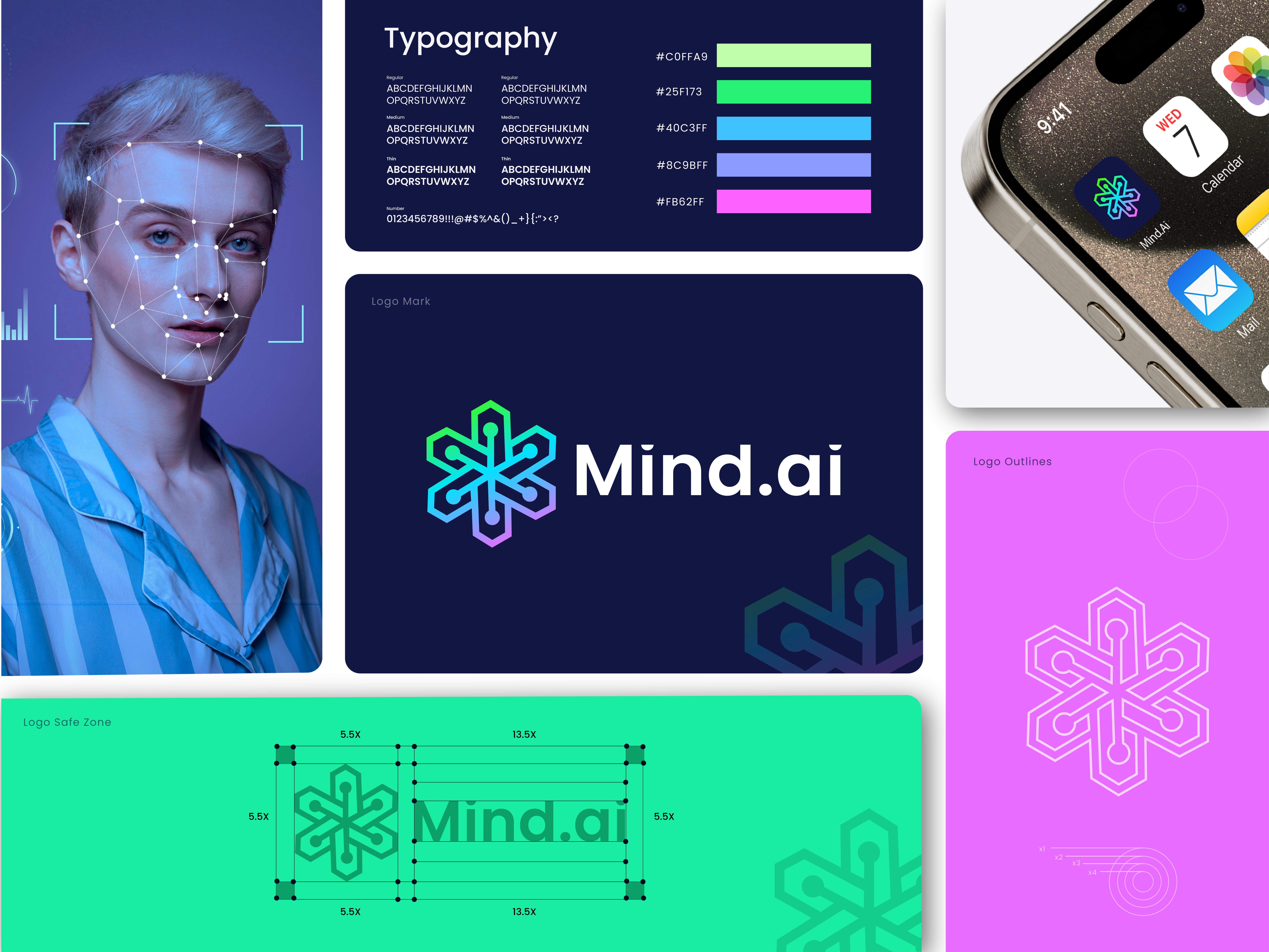 Artificial Intelligence & Machine Learning Logo Design ai logo artificial intelligence brand guideline brand identity branding creative logo flat logo gradient logo illustration logo logo design logo designer logo presentation machine learning modern logo startup tech logo technology trendy logo unique logo