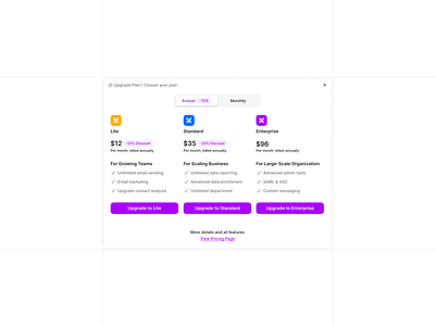 Pricing plan - HR Management Dashboard app design flat graphic design illustration product design ui ui design ux design vector