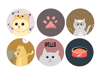 Cats - 1 /ᐠ - ˕ -マ cat figma graphic design illustration sticker