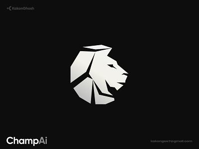 Logo Concepts for Advanced AI ChatBots ai artificial intelligence brand design brand identity branding champ chatbot chatgpt design leo lion logo minimal modern logo