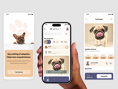 Pet Adoption Mobile App 2024 2024 design ui ux adoption mobile apps adoption pet america app bird cat dog dog adoption dubai excellent works fresh apps design italy design sector pet trending 2024 ui uiuxdesign new cetagory uk ux