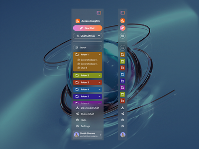 Sidebar for Chat WebApp UI figma sidebar sidebardesign ui uidesign uiux webappdesign