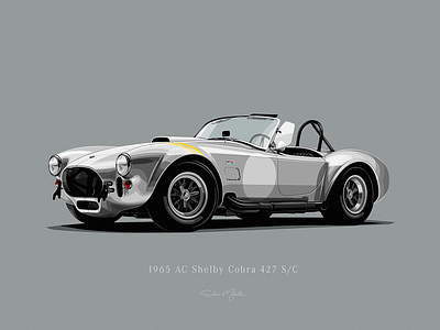 Shelby Cobra 427 S/C bucket cars classic clean cobra design flat illustration logo poster shelby slick vector