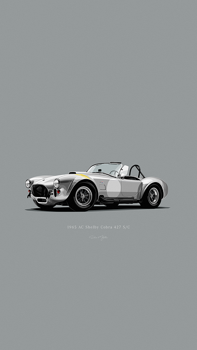 Shelby Cobra 427 S/C bucket cars classic clean cobra design flat illustration logo poster shelby slick vector