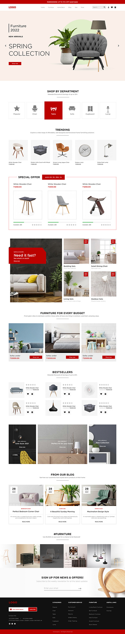 Furniture ecommerce website UX/UI ecommerce ucd ui ux ux design