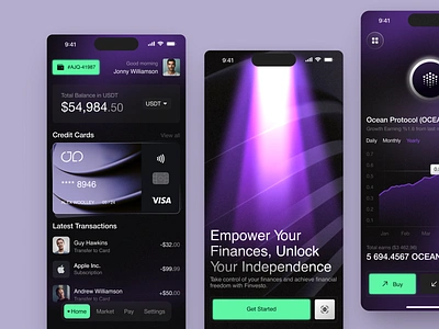 Finvesto - Mobile for Finance app app design app ui design design home screen app interface ios iphone app mobile mobile app mobile app developer mobile design mobile ui product service startup ui uiux ux