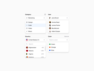 Select Fields design system drop menu dropdown figma menu prototyping select ui ui kit ux wireframe