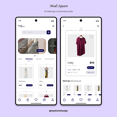 e-Commerce Clothing Shop branding clothing ecommerce mobile app online store ui ux