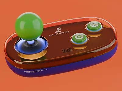 Groovy Joystick Type One 3d controller game joystick product design