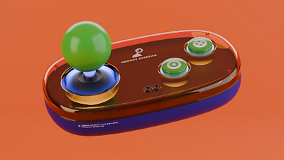 Groovy Joystick Type One 3d controller game joystick product design