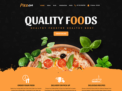 Pizzon Webtemplet Design branding graphic design logo ui