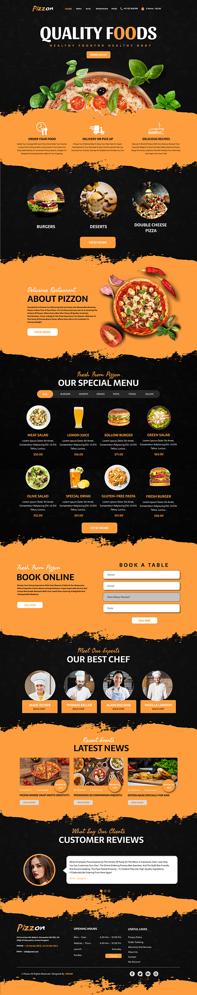 Pizzon Webtemplet Design branding graphic design logo ui